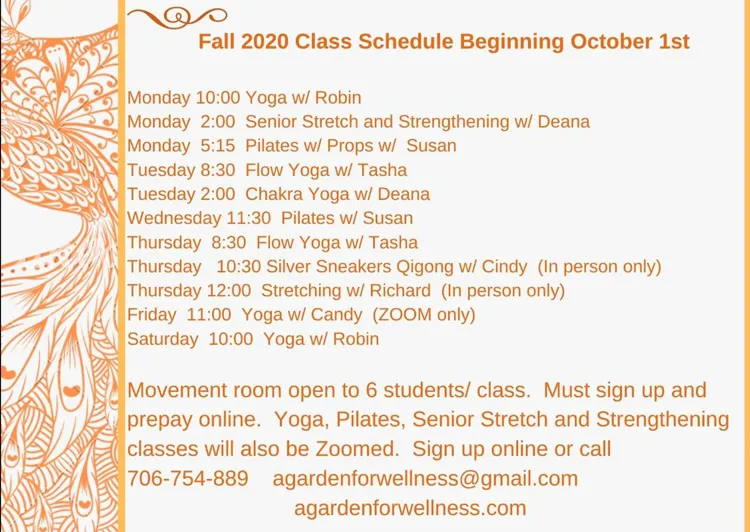 Chiropractic Clarkesville GA Schedule October 2020