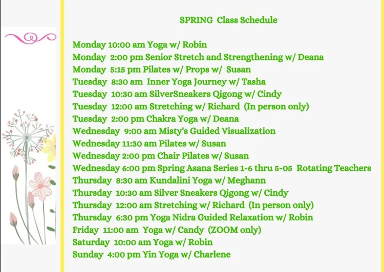 Chiropractic Clarkesville GA Spring Schedule April 2021