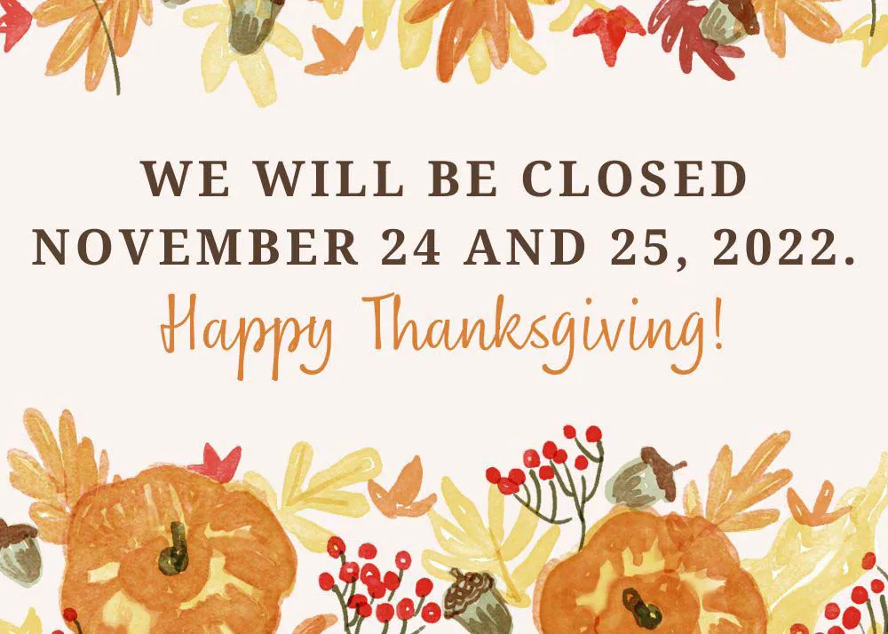 Chiropractic Clarkesville GA Thanksgiving Closed November 2022